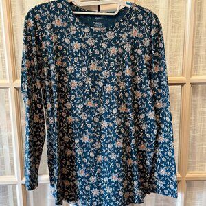 Pure Jill Long Sleeve Floral Tunic Top